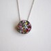 Upcycled "Glitter" Tin Circle Pendant Necklace