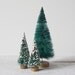 Vintage Bottle Brush Trees - Retro Christmas Decorations, Lot of 3