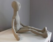 Blank Cloth doll body Mia, young girl proportions, stuffed