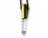 SKADI crystal quartz mini bullet necklace