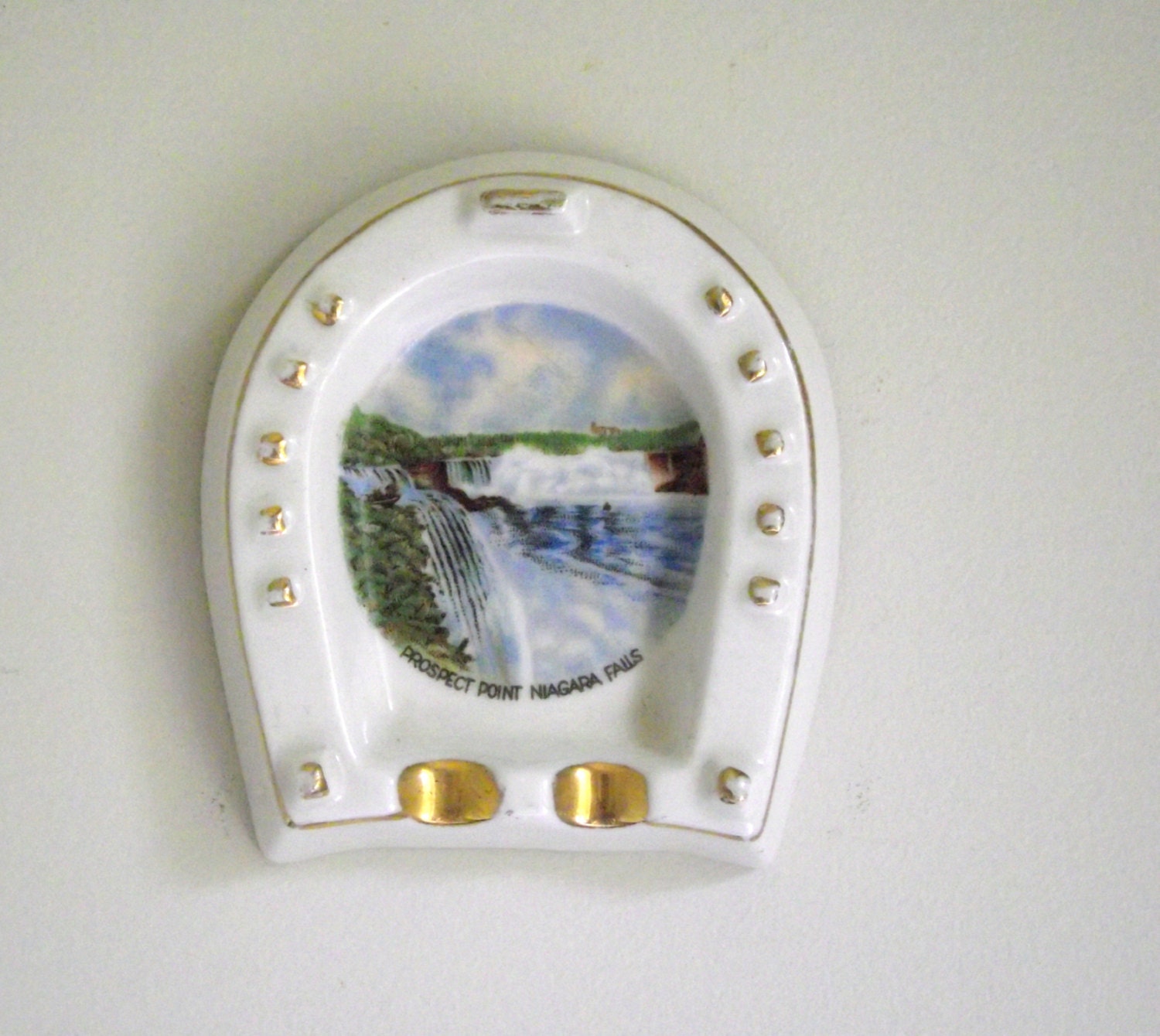 Niagara Falls Souvenir Ashtray Horseshoe Falls Prospect Point Kitsch Mid Century Retro
