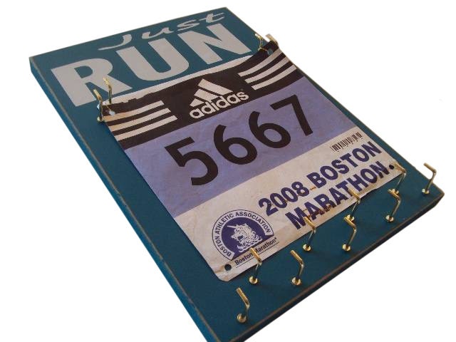 running medals hanger with running racing bibs: running Medals and bibs holder - medals and bibs hanger JUST run race bibs, medals holder