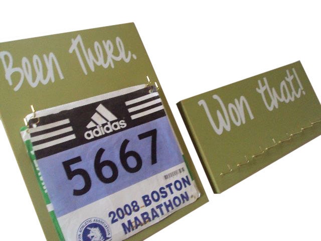 Running medals holder and race bib holder