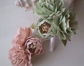 Handmade Paper Flowers - Corsage and Boutonniere Set - Customized Colors and styles - Made To Order Il_170x135