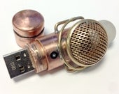 Steampunk 64GB USB Flash Drive Model 746 in a Tin Box, Double Indicator Lights