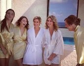 Bridesmaid Silk Satin Kimono Robes - HANDMADE TO ORDER