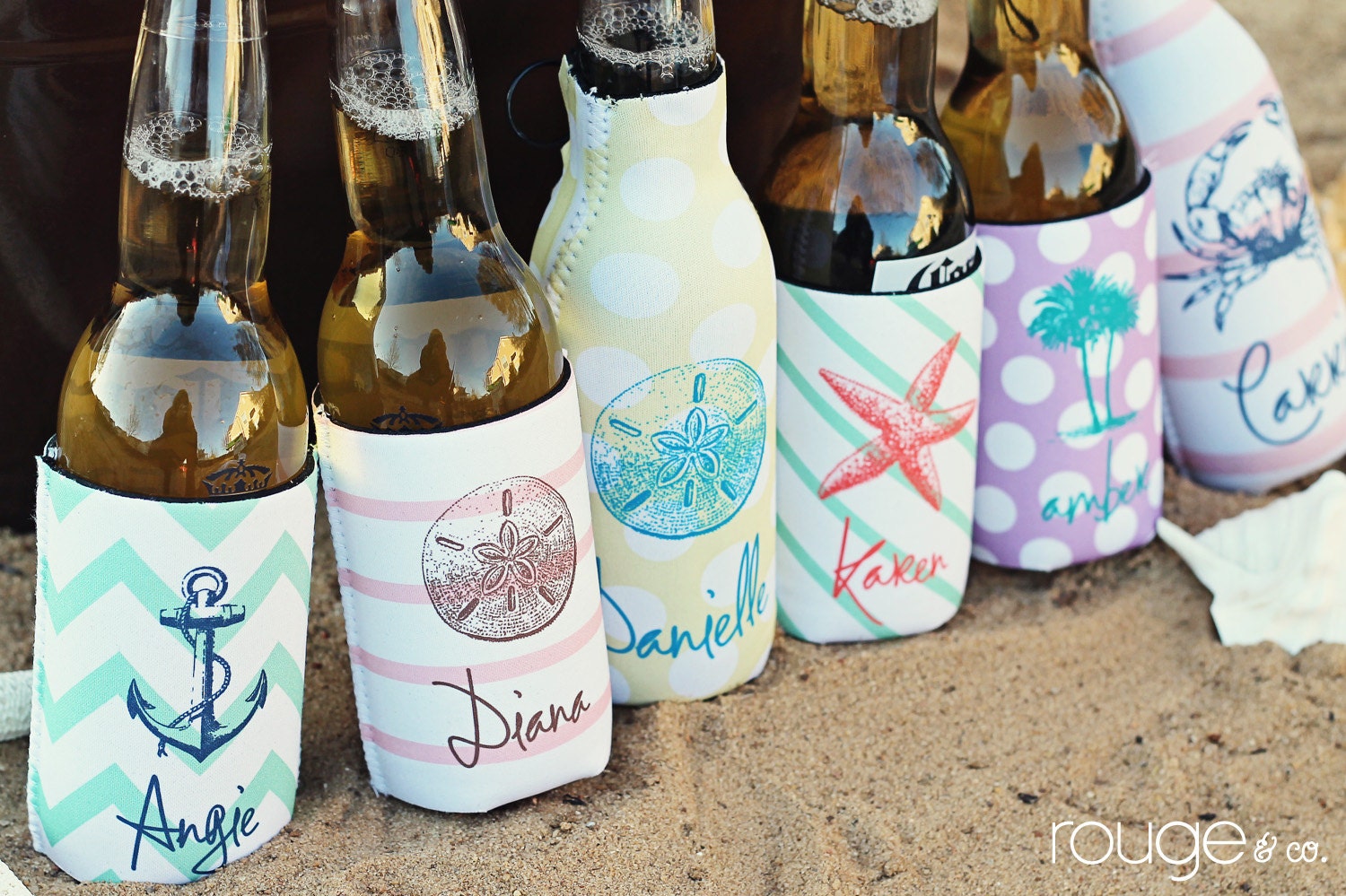drink koozie - SEASIDE COLLECTION with monogram