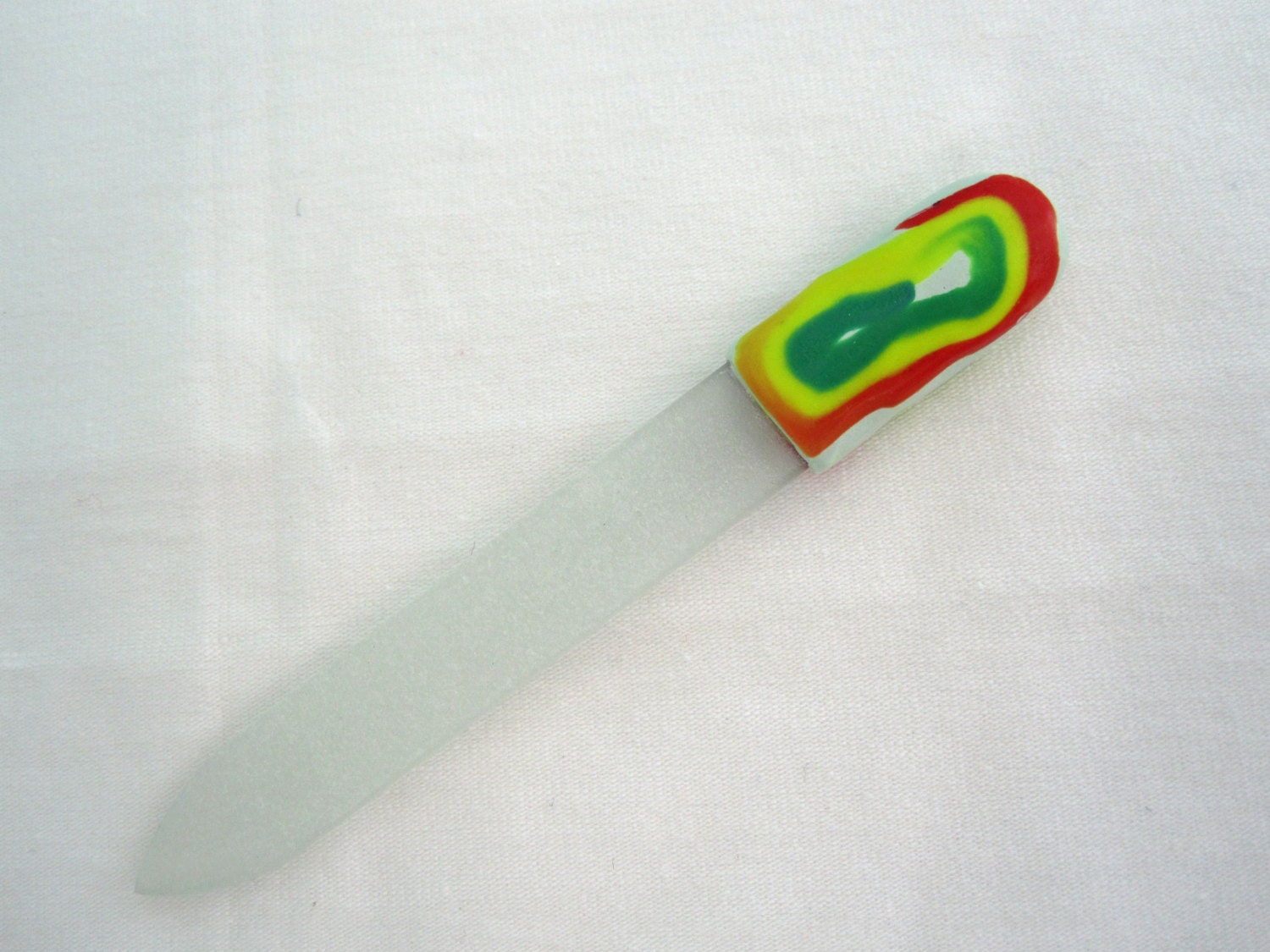 Nail File, Glass Tie Dyed Nail File, Mini Tie Dyed Glass Nail File