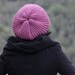 Slouch Knit Hat for Women in Rose Heather color - Winter Slouchy beret