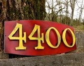 Address Number Plate, Metal Address Plate, Customized font / finish