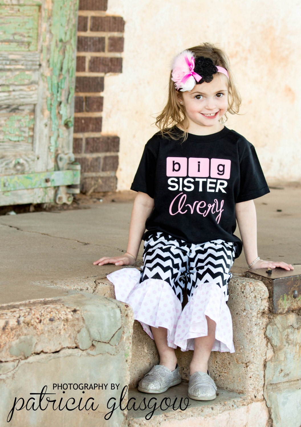 Big Sister Little Sister Shirt set of 2, Sibling Shirt, Personalized TShirt, Toddler, Youth and Infant Sizes