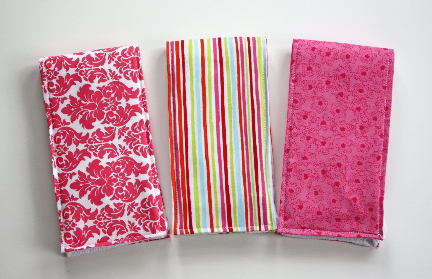 Baby Girl Burp Cloths, Damask, Girl Burp Cloth, Pink Burp Cloth, Baby Girl Gift, Baby Girl Accessories, Accessories, Bird, Baby, Baby Girl