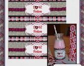 Valentine's Day Love Potion Bottle Wrapper Instant Download Il_170x135