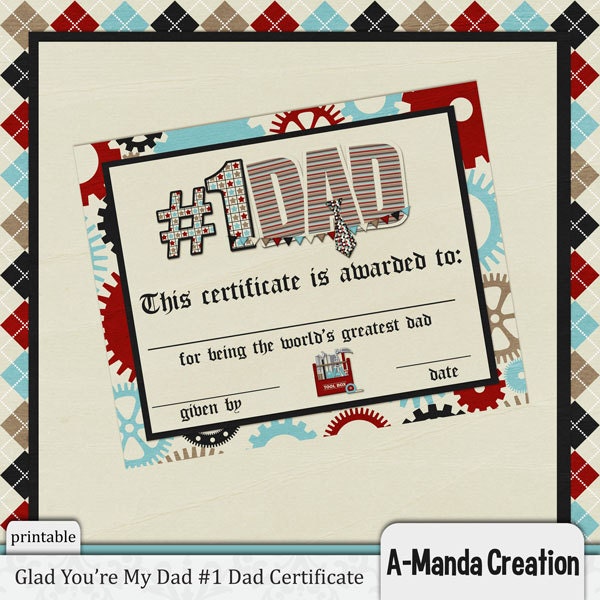 Father's Day Number 1 Dad Certificate Printable Il_170x135