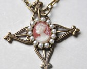 Dainty Cameo Star  Edwardian Style Necklace