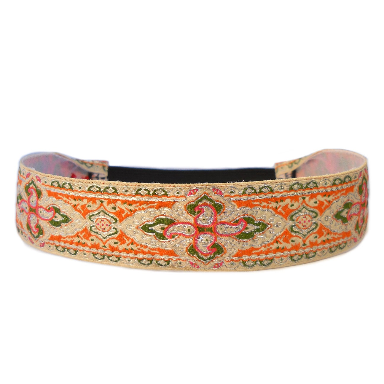 calm, beige and coral headband