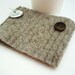 Felt Coffee Cozy TAUPE CABLES Felted Sweater Wool Coffee Cosy Coffee Sleeve