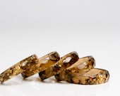 tiger eye size 8 thin multifaceted eco resin ring