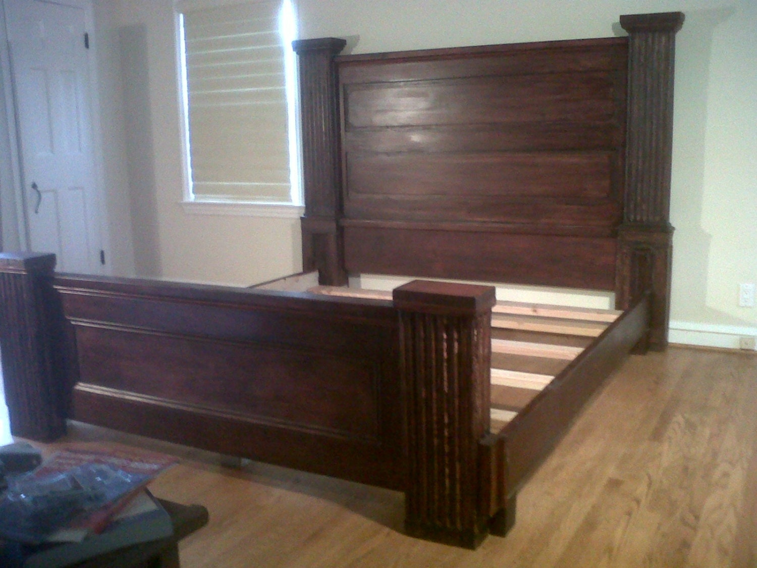 B1 Artistic Headboard or Bed Made from Antique Architectural Pieces - SOLD