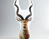 Kudu Taxidermy Head Canvas Printed Pillow