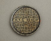 NY Sewer Drain Photo Magnet