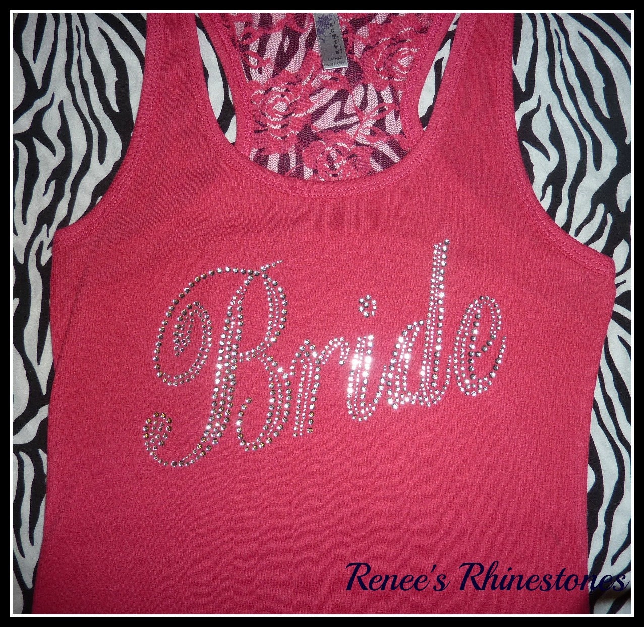 Bride Tank Top or fitted tee bride tank top bridal party tanks-Stunning large Script
