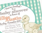 Toy Duck PRINTABLE Baby Shower Invitation