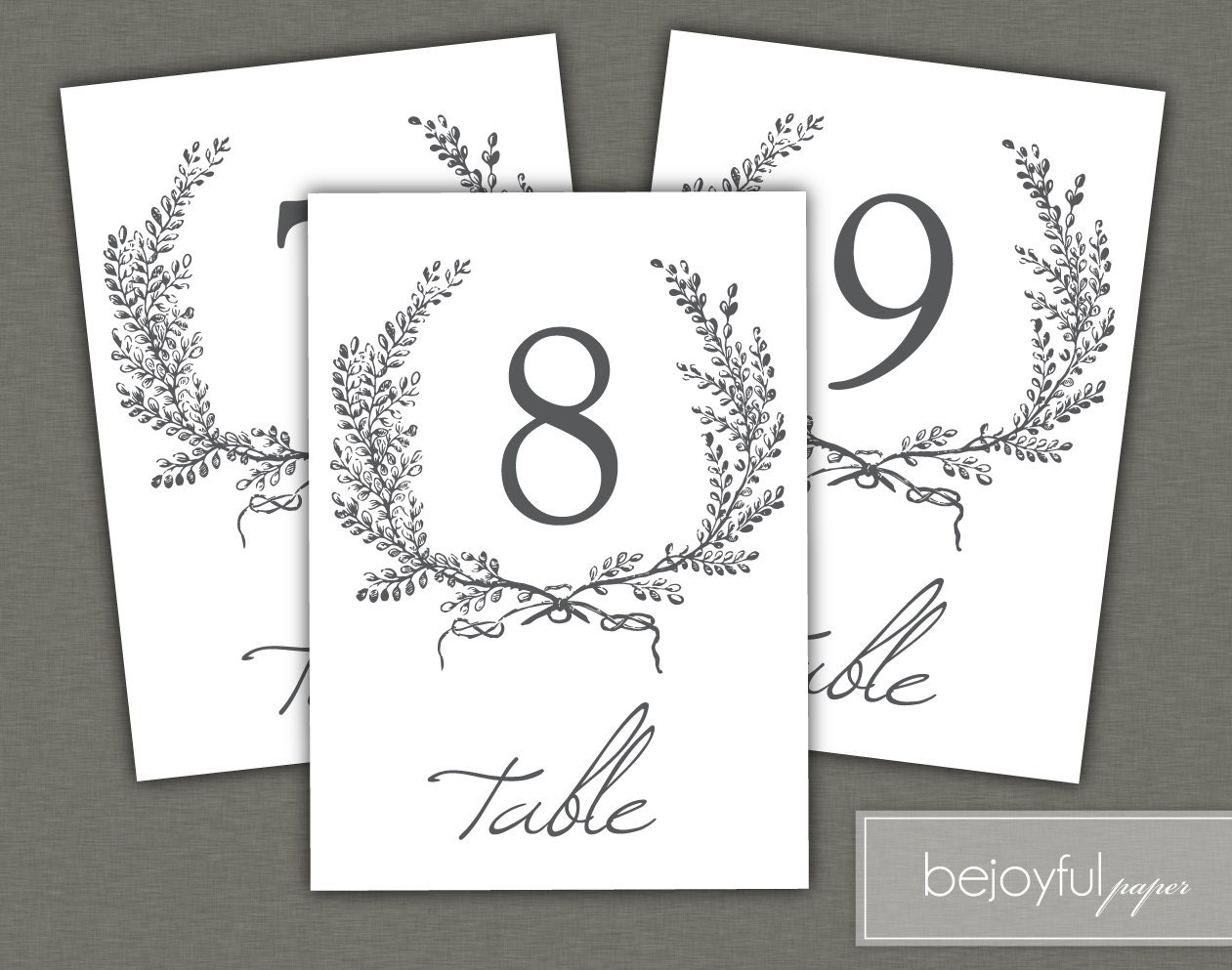 Rustic Table Numbers - modern design DIY. Wedding reception (1-10)