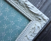 Antique White Distressed ORNATE Picture Frame Baroque Photo Frame Wedding Table Numbers Wedding Display Nursery Decor Shower Gift
