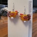 Hand-Made Mustard and Brown Chicken Earrings