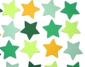 100 St. Patrick's Day Star punch die cut confetti scrapbook embellishments - No509