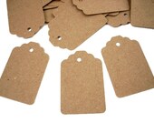 50 Kraft brown tag punch die cut cutout scrapbooking - No401