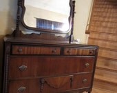 Painted to Order, Antique Dresser with mirror