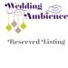 Reserved Listing for Jackie F