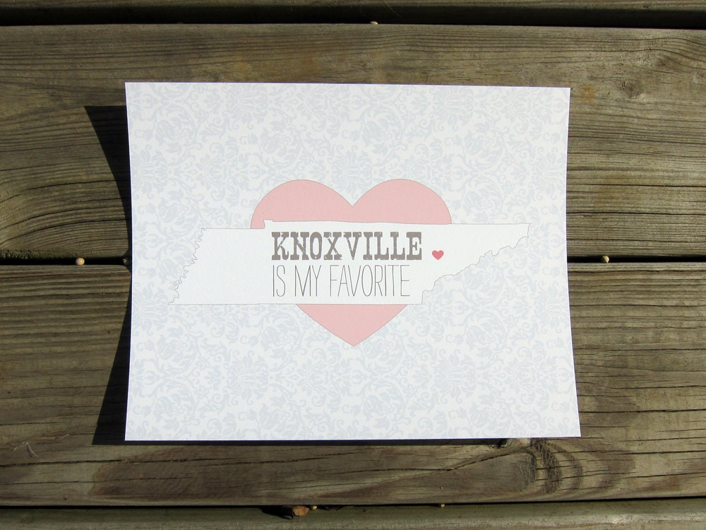 I Freaking Love (Your Tennessee Town): 8x10 Print