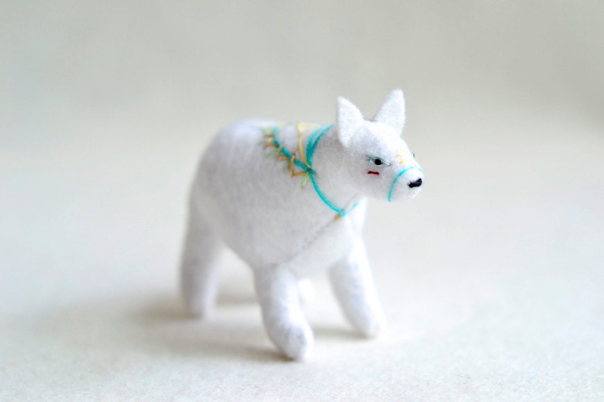 summer spirit wolf - soft sculpture animal
