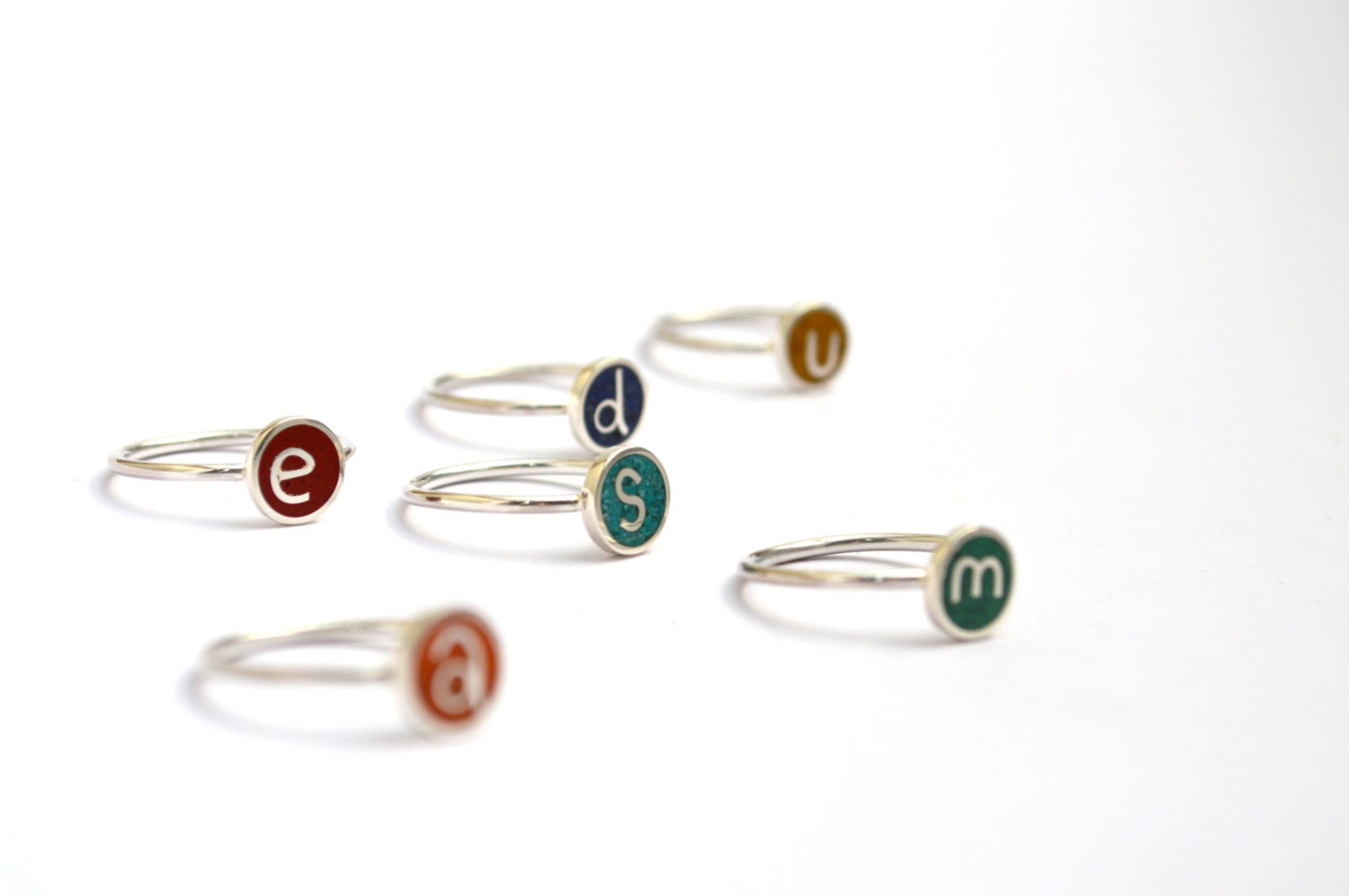 Initial Ring - Sterling Silver - Stacking - Personalized  Jewelry  - Stackable