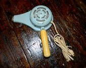 Vintage Hair Dryer / Blue / 1950s / Handy Hannah / Salon Decor