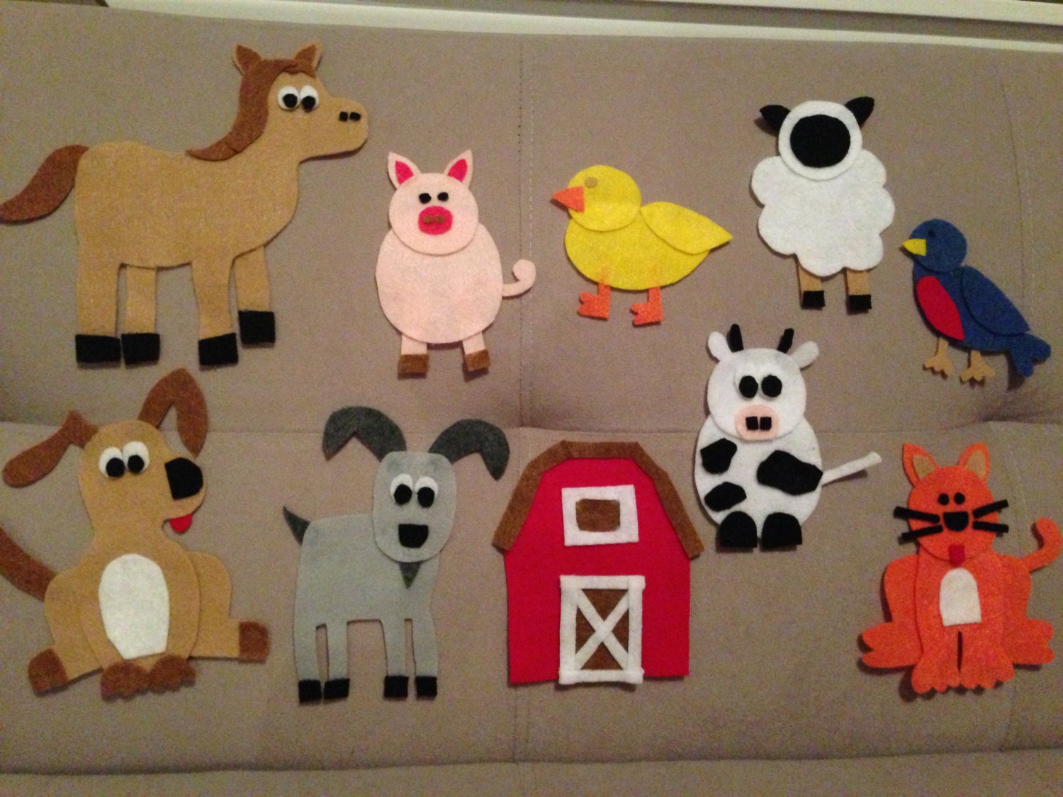 Old MacDonald felt animals set - Felt Story