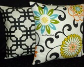 Decorative Throw Pillows - Set of Two 18 Inch -  Waverly Pom Pom Play Confetti
