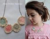 The Mini Doilies Necklace - Mini Crochet Collection, mini crocheted necklace, bohemian necklace, tiny crocheted doiliess