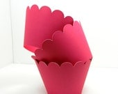 Pink Mini Cupcake Wrappers - Hot Pink Mini Cupcake Wrapper - Cupcake Wrap Petal Pink Party Decor Snack Wrappers