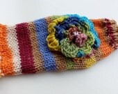 Dog Sweater Hand Knit Tea Cup XXX Smalll 7.5 inches long