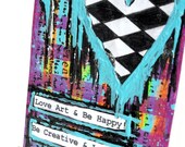 ACEO Mixed Media Original Hand Painted Grunge Art Card