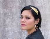 Gold Leaf Headband, Beaded Headband for Women and Teens by Flower Couture