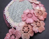 Lace Floral Fascinator - Lace Flowers, Satin Ribbon and Beads
