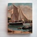 Paint by Number Sailboat Art Block - 8" x 10", nautical, sailing, seascape, marine