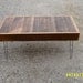 industrial  and steel coffee table bench entry table barnwood eames