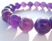 Purple Agate Stretch Bracelet, Lilac, Stone, Gemstone, Natural, Girl, Women