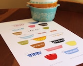 NEW - Vintage Pyrex Kitchen Art - Poster - 11x17 or 12x18 - Put It In Pyrex
